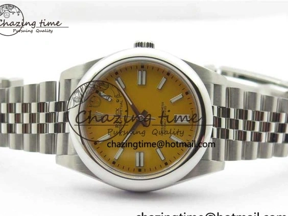 MiroTime 0429 BestValue Oyster Perpetual 41mm 124300 BP Maker Best Edition Yellow Dial on SS Jubilee Bracelet A 2642